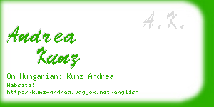 andrea kunz business card